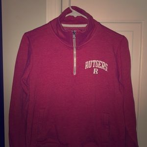 Rutgers 3/4 Zip Crewneck